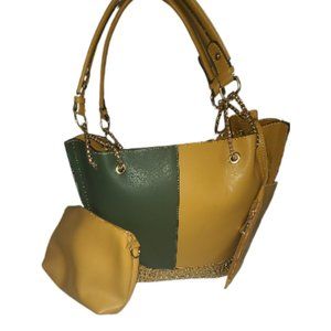 Sunshine Stripe Trio! Spacious Tote, Handy Pouch & Chic Clutch (3pcs)